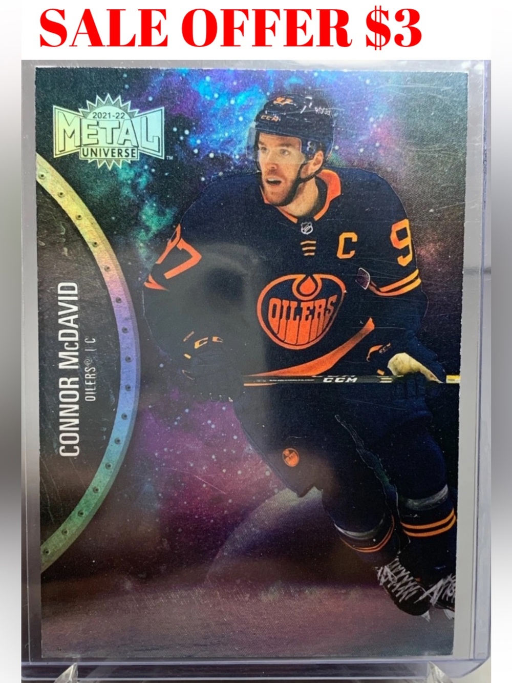 Connor McDavid 2020/21 Skybox Metal Edmonton Oilers Hockey Card
